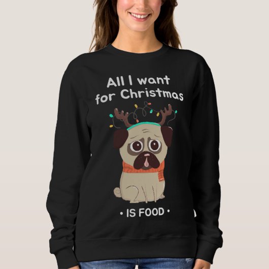 Weihnachten lustiger Mops Klassischer T - Shirt 35 (Vorderseite)