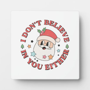 Weihnachten Lustiger Santa Fotoplatte