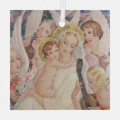 Weihnachten, Madonna mit Kind (1935) Ornament Aus Glas (Rückseite)