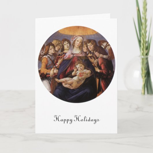 Weihnachten Madonna mit Kind Engel von Botticelli (Vorderseite)