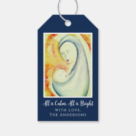 Weihnachten - Madonna mit Kind Wasserfarbe Geschenkanhänger