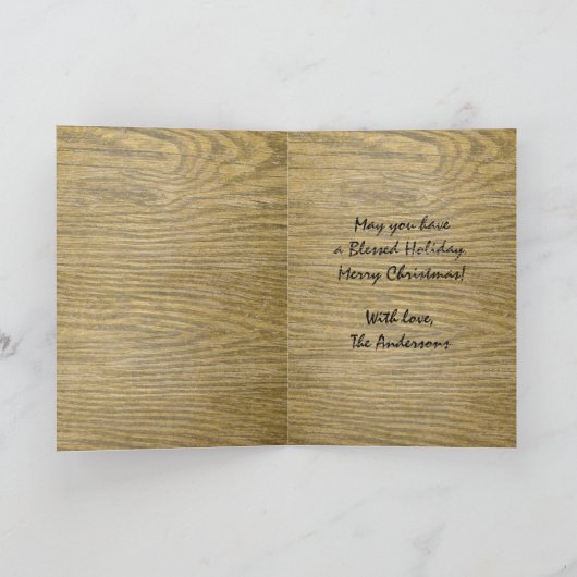 Weihnachten Madonna und Kind Rustikales Holz Chris (Innenseite)