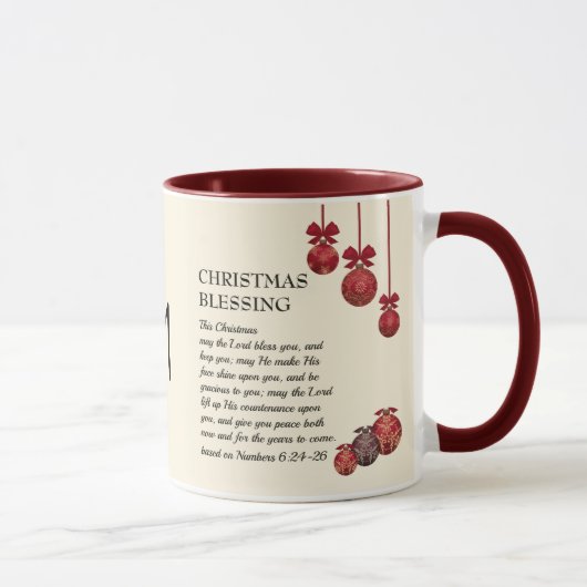 Weihnachten MAG DER LORD BLESS YOU Monogram Tasse (Rechts)