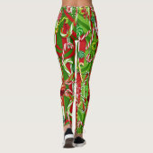 Weihnachten mag ich süße Leggings Rote Grüne Ameis (Rückseite)
