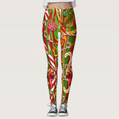 Weihnachten mag ich süße Leggings Rote Grüne Ameis (Vorderseite)