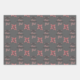 Weihnachten, Magie, fröhlich, hell, Urlaub, Jahres Geschenkpapier Set