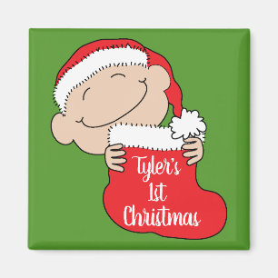 Weihnachten Magnet Square Babys Erste Weihnachten