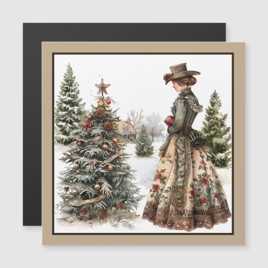 Weihnachten Magnetkarte (Vorne/Hinten)