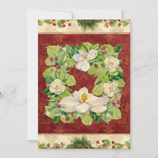 Weihnachten Magnolia-Wraath in Pine Boughs (Vorderseite)