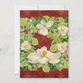 Weihnachten Magnolia-Wraath in Pine Boughs Einladung (Rückseite)