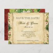 Weihnachten Magnolia-Wraath in Pine Boughs Einladung (Vorne/Hinten)