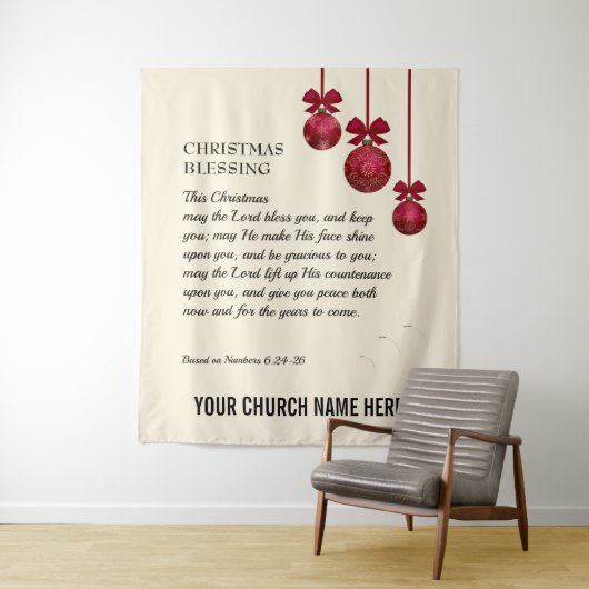 Weihnachten MAI DIE LORD BLESS YOU Church Wandteppich (Beispiel)