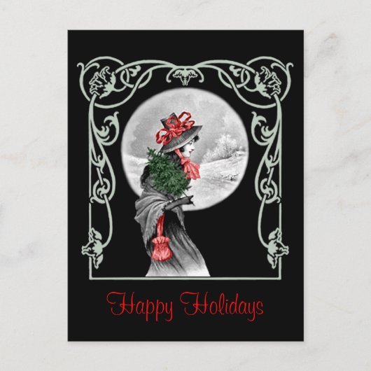 Weihnachten Maiden - Postkarte (Vorderseite)