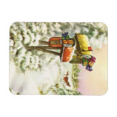 Weihnachten, Mailboxen im Winter Landschaft Magnet (Horizontal)