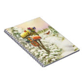 Weihnachten, Mailboxen im Winter Landschaft Notizblock (Rechte Seite)