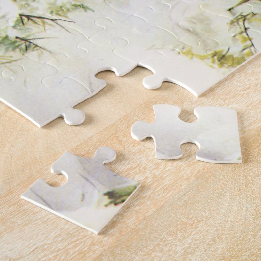 Weihnachten, Mailboxen im Winter Landschaft Puzzle (Seite)