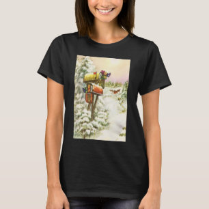 Weihnachten, Mailboxen im Winter Landschaft T-Shirt
