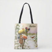 Weihnachten, Mailboxen im Winter Landschaft Tasche (Vorderseite)