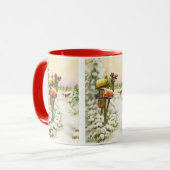 Weihnachten, Mailboxen im Winter Landschaft Tasse (Vorderseite Links)