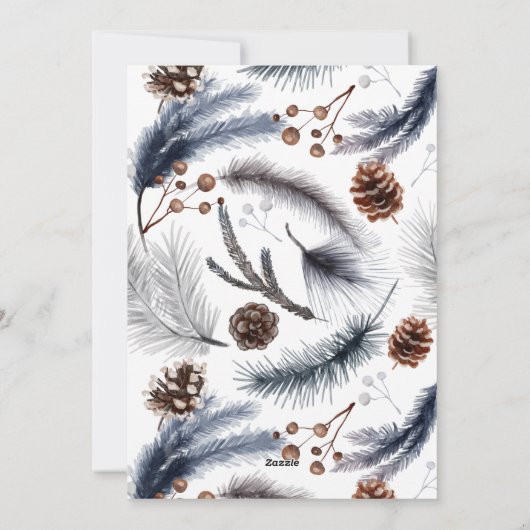 Weihnachten Majestic Rustic Deer Antlers Pine Cone (Rückseite)