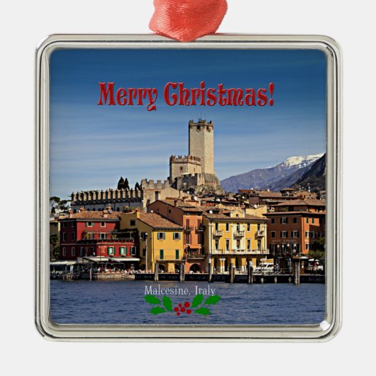 Weihnachten - Malcesine, Italien Ornament Aus Metall (Vorne)