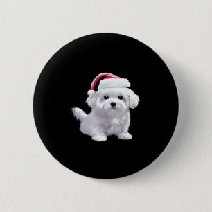 Weihnachten Maltesisch - Perfekt für Tierfreunde Button