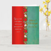 Weihnachten Mama & Vater Rote Poinsettias in Garla Karte (Gelbe Blume)