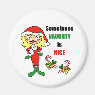 Weihnachten manchmal naughty ist schön - Blonde Bl Magnet