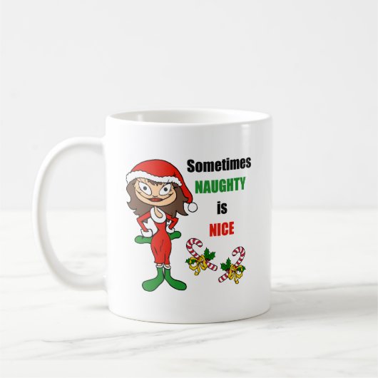 Weihnachten manchmal schmutzig ist schön - Brünett Kaffeetasse (Links)