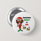 Weihnachten manchmal schmutzig ist schön - dunkle button (Vorne & Hinten)