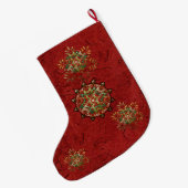 Weihnachten Mandala Großer Weihnachtsstrumpf (Rückseite (Hängend))