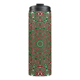 Weihnachten Mandala Thermosbecher