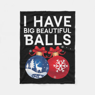 Weihnachten Männer lustige T-Shirts Ich habe große Fleecedecke
