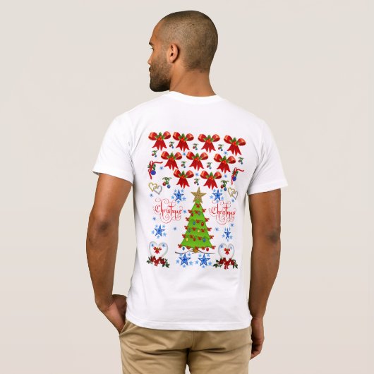Weihnachten Männer weiß, kurzärmeliger T - Shirt i (Schwarz voll)