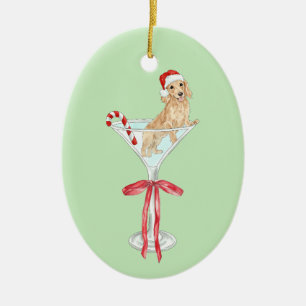 Weihnachten Mar-Würstchen Dackel Hund Wasserfarbe Keramik Ornament
