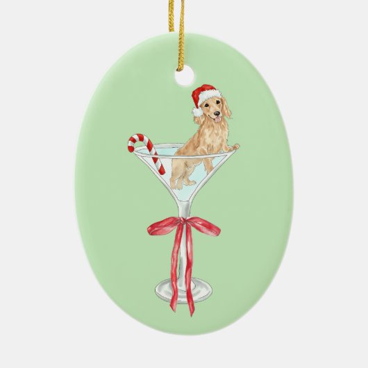 Weihnachten Mar-Würstchen Dackel Hund Wasserfarbe Keramik Ornament (Hinten)