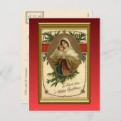 Weihnachten, Maria und Kind Jesus Feiertagspostkarte (Vorne/Hinten)