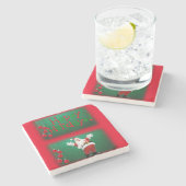 Weihnachten-Marmor-Stone-Untersetzer, glückliche F Steinuntersetzer (Seitenansicht)