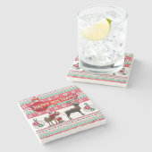 Weihnachten-Marmor-Stone-Untersetzer, glückliche F Steinuntersetzer (Seitenansicht)