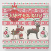 Weihnachten-Marmor-Stone-Untersetzer, glückliche F Steinuntersetzer (Vorderseite)