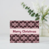 Weihnachten Maroon Art Deco Muster (Stehend Vorderseite)