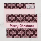 Weihnachten Maroon Art Deco Muster (Vorne/Hinten)