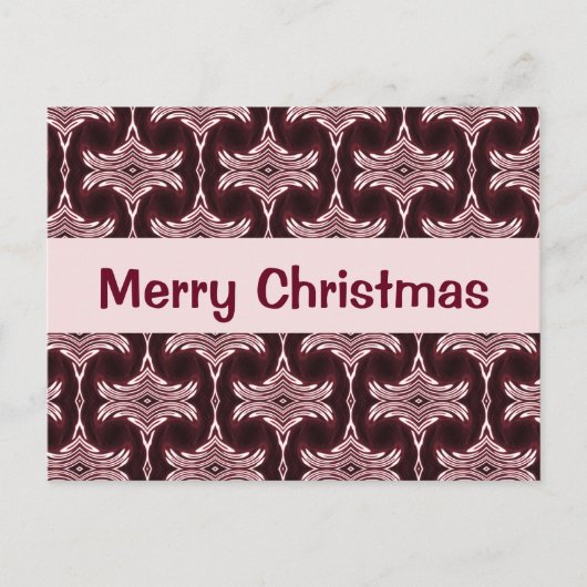 Weihnachten Maroon Art Deco Muster (Vorderseite)
