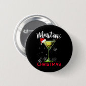 Weihnachten Martini Schwanz Happy Hour Fun Drink G Button (Vorne & Hinten)