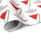 Weihnachten Martini und Candy Cane Geschenkpapier (Rolleneckpunkt)