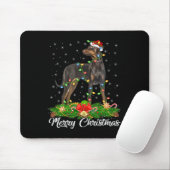Weihnachten Matching Weihnachtsmannmütze Doberman Mousepad (Mit Mouse)