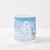 Weihnachten mattierte Tasse, PingPing Pinguin & Sn Mattglastasse (Mittel)
