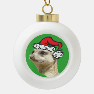 Weihnachten Meerkat Cust. Keramik Bal Ornament