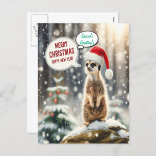 Weihnachten Meerkat Winter Wonderland Santa
