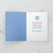 Weihnachten Mein Freund Silver und Blue Bells Car Karte (Innenseite)